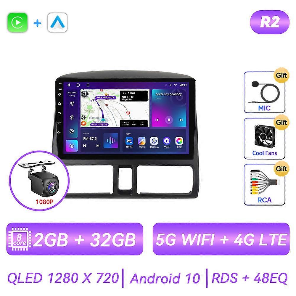 Android Autoradio Per Honda CR-V 2 CRV 2001 - 2006 Multimedia Video Player Navigazione GPS Carplay QLED Touch Screen Auto Stereo