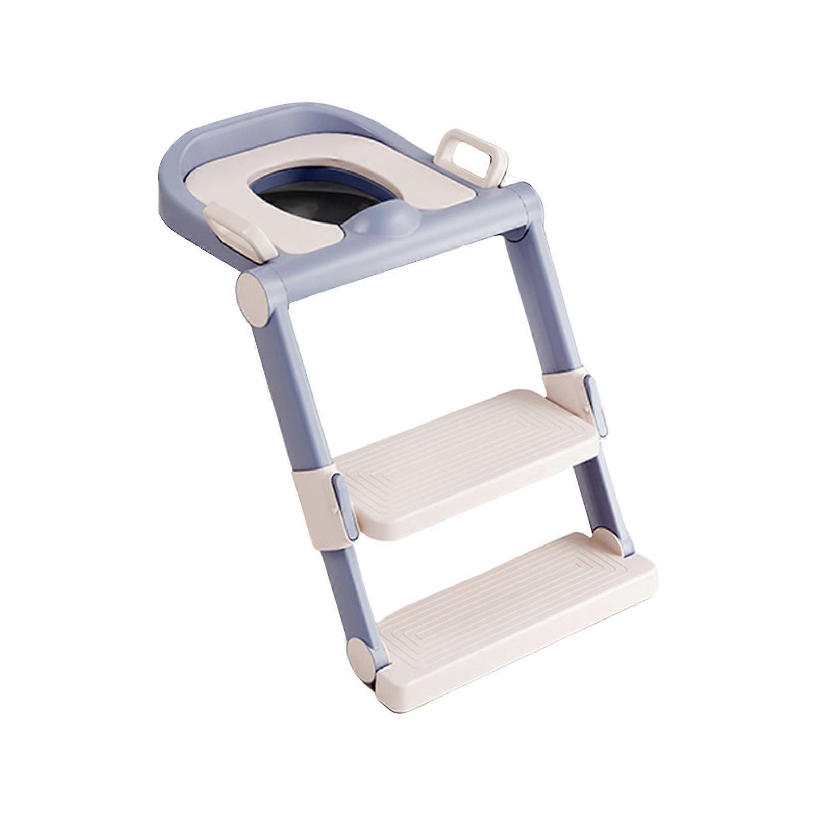 Potty Training Seat Soft Comfortable High Low Adjustment Handle Foldable Convenient to Climb Portable Baby Toilet Step Stool Ladder Bathroom Accessori