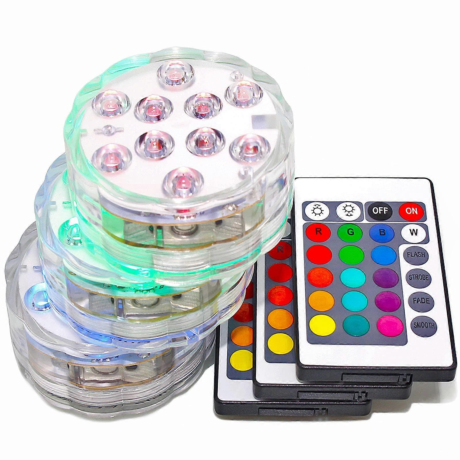 Diving Atmosphere LED Light, Battery Powered Tea Light, Color Changing Waterproof Vase Light with Remote Control
