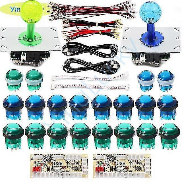 Naiwang 2 Players Joysticks Kit With Led Arcade Joystick 5v Led Buttons Usb Code Control Board For Game Console
