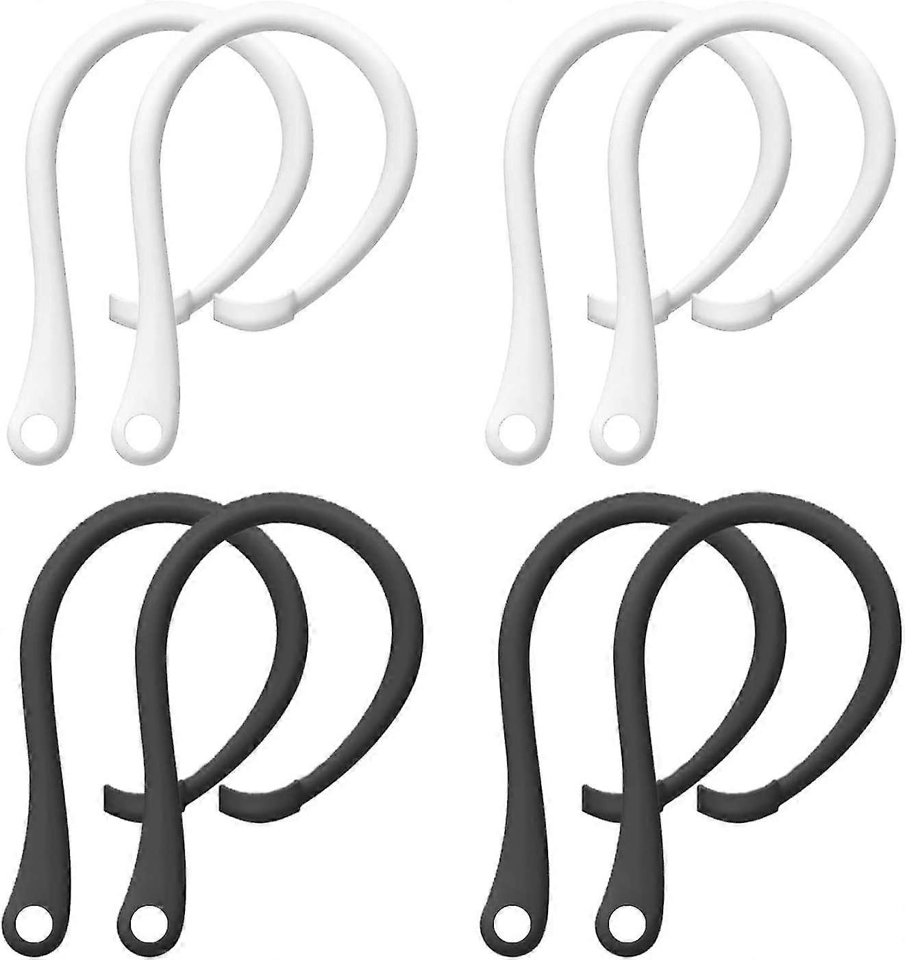 Anti-lost Ear Hookssilicone Secure Earhooks Compatible With For Sports Running Activities Exercise(4 Pairs)
