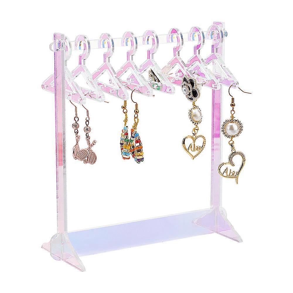 1 Set Acrylic Earring Display Stands Coat Hanger Shape Clear AB Finished Product: 6x14x15cm about 12pcs/set