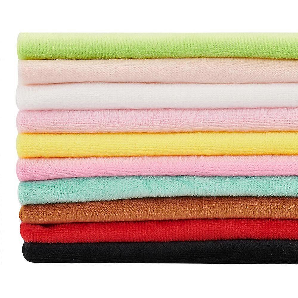 10 Colors Polyester Velvet Cloths Fabric Mixed Color 500~580x500x1mm