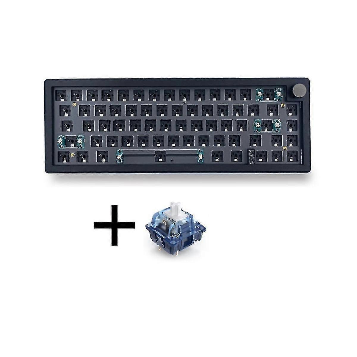 Gmk67 Customized Mechanical Keyboard+ciy Switch Diy Kit Hot Swappable Rgb Backlight 3 Mode Mechanic