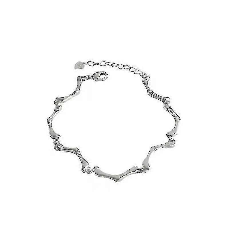 S925 Sterling Silver Bone Retro Bracelet