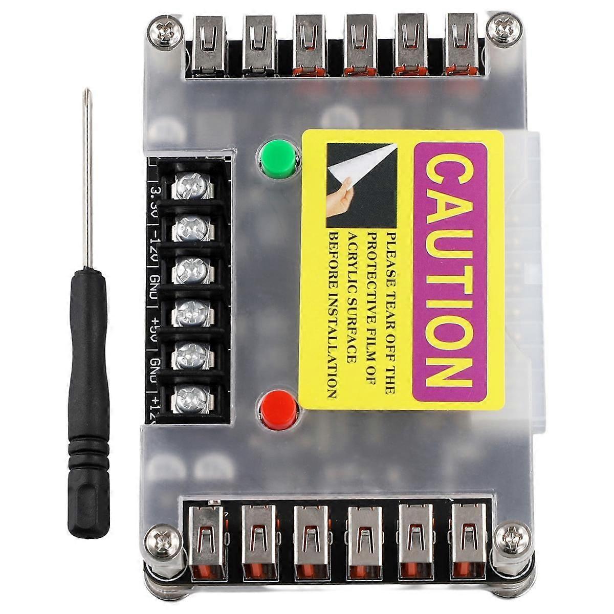 ATX Power Supply Breakout Board and Case Kit with 3.3V, 5V, 12V,-12V Output Voltage and 12 Ports US