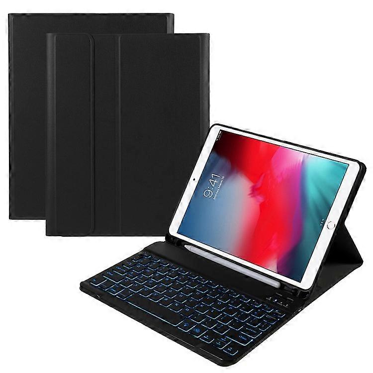 A07BS Ultra Thin Detachable Bluetooth Keyboard Leather Case with Pen Slot and Backlit Compatible For iPad Air/Air 2/Pro 9.7 (2016)