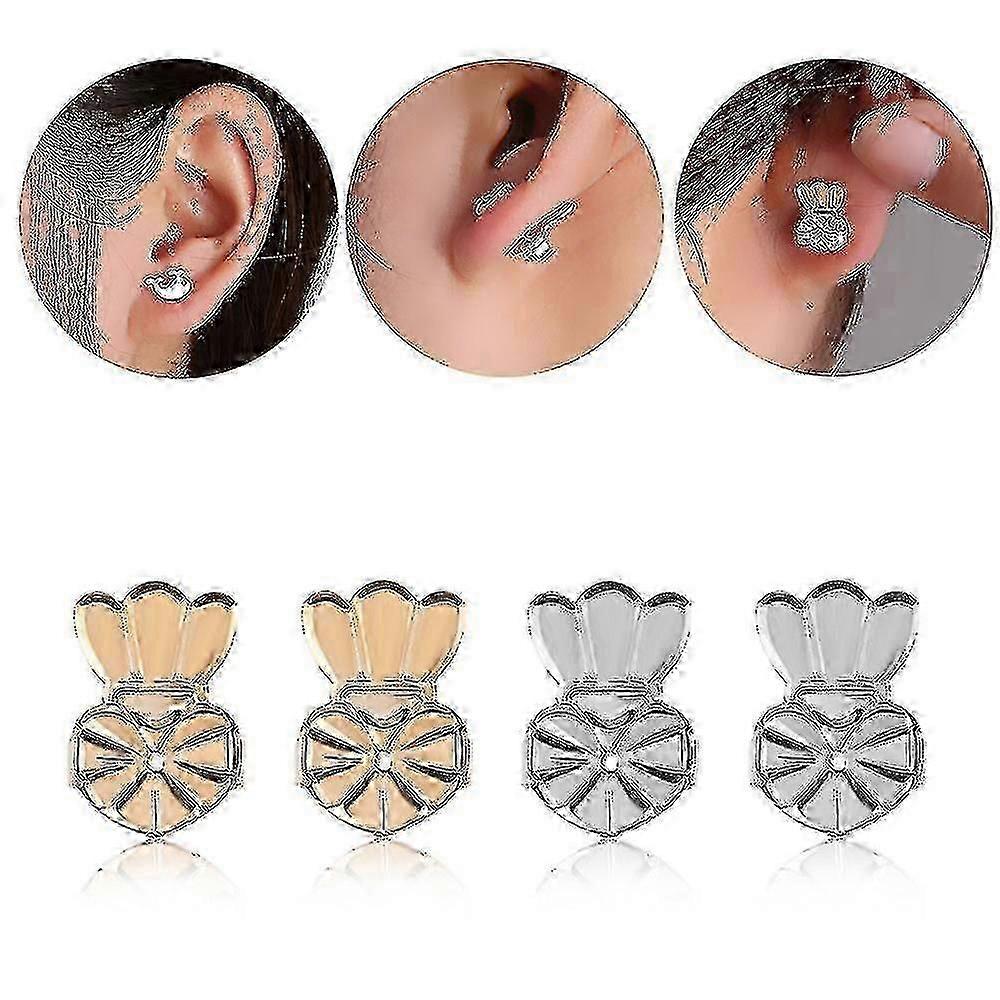 2 Pairs Earring Lifters,hypoallergenic Earring Backs For Droopy Ears