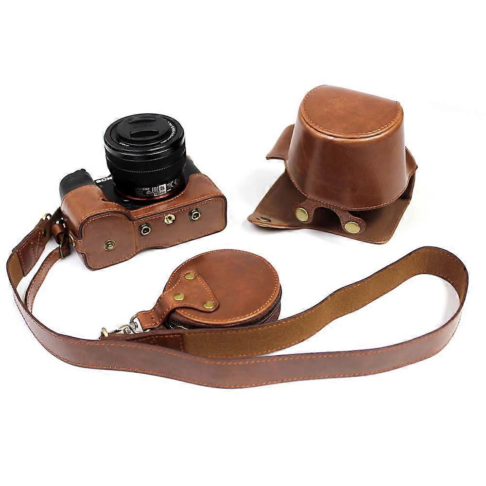 Type B PU Leather Half Camera Case Cover for Sony A7C Camera