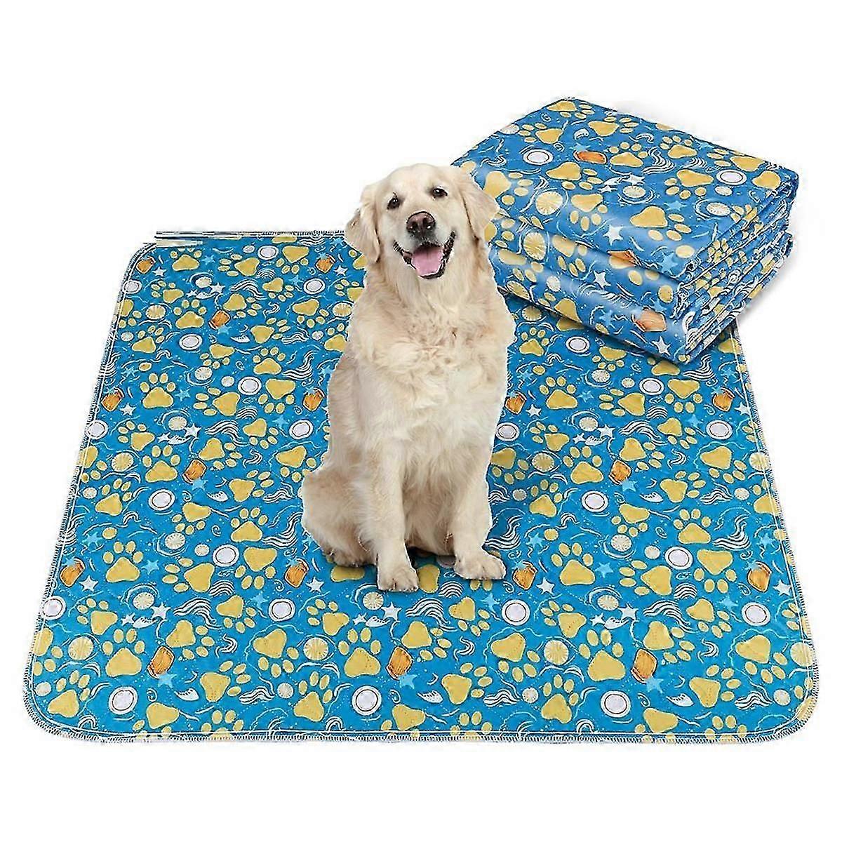 Waschbares Pinkelkissen für Hunde, 2er-Pack wiederverwendbare Welpenpads Wasserdichtes Wee Wee, saugfähige Haustier-Töpfchen-Trainingsmatten