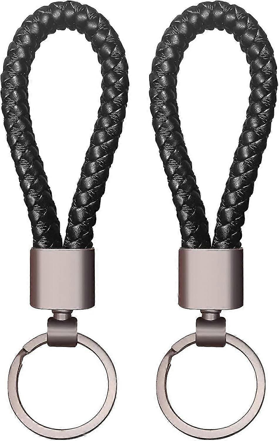 Thi Leather Braid Rope Car Keychain Ring For Men And Women,6741