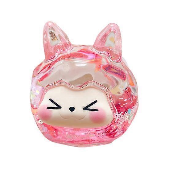 Cartoon Animal Quicksand Figurine Glitter Sequins Liquid Filled Animal Statue Sculpture Home Office Desktop