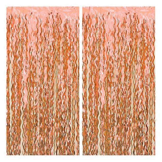 5Pcs Wavy Tinsel Foil Fringe Curtains Vibrant Color Sparkling Hanging Door Curtains Backdrop Photography Props