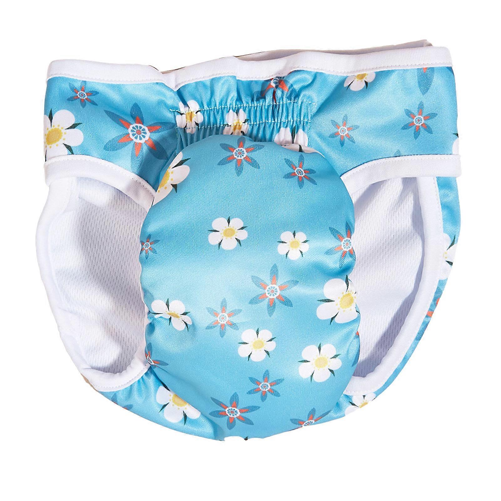 Dog Diapers Breathable Period Pants Adjustable Snaps Blue XL
