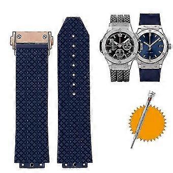 Correa de reloj para Big Bang Silicona 25 * 19 mm Impermeable Correa de reloj para hombre Cadena Accesorios de reloj Pulsera de goma Pulsera-azul A 24 mm-17 mm azul B rosegol