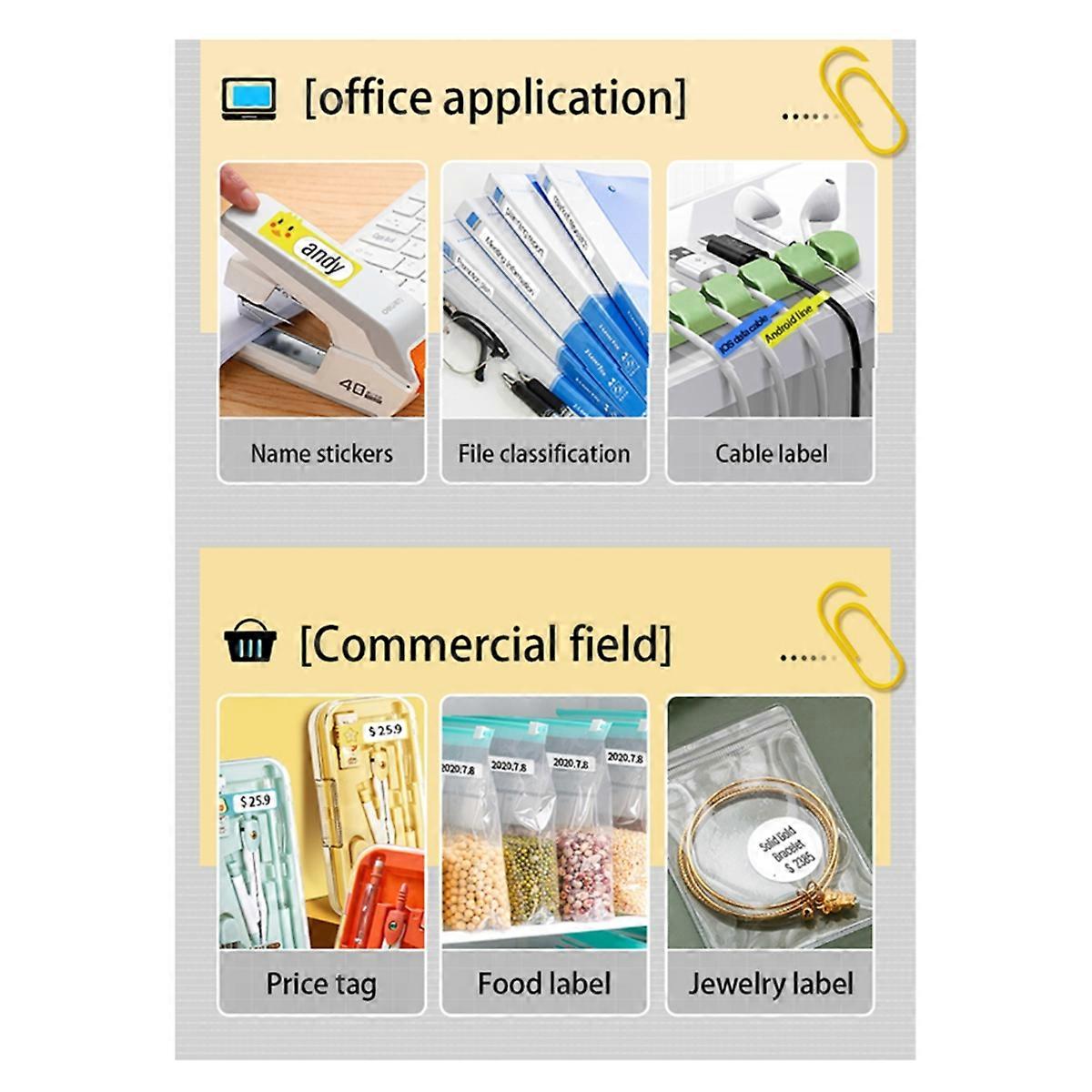 P15 Thermal Printer Bluetooth Barcode Label Maker for Office Commercial Pocket Mini DIY Bluetooth P