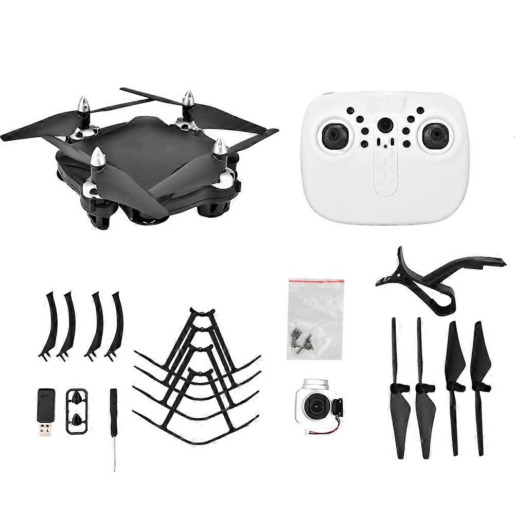 S16 2.4G WiFi Altitude Hold Quadcopter Headless Mode Foldable RC Drone (Black 0.3MP Camera)