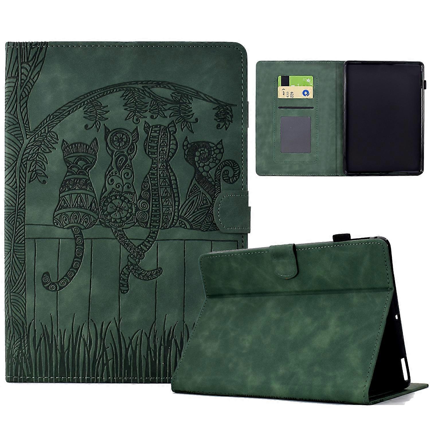 Cats Embossed Leather Smart Tablet Case For Amazon Kindle Paperwhite 12th Gen 2024