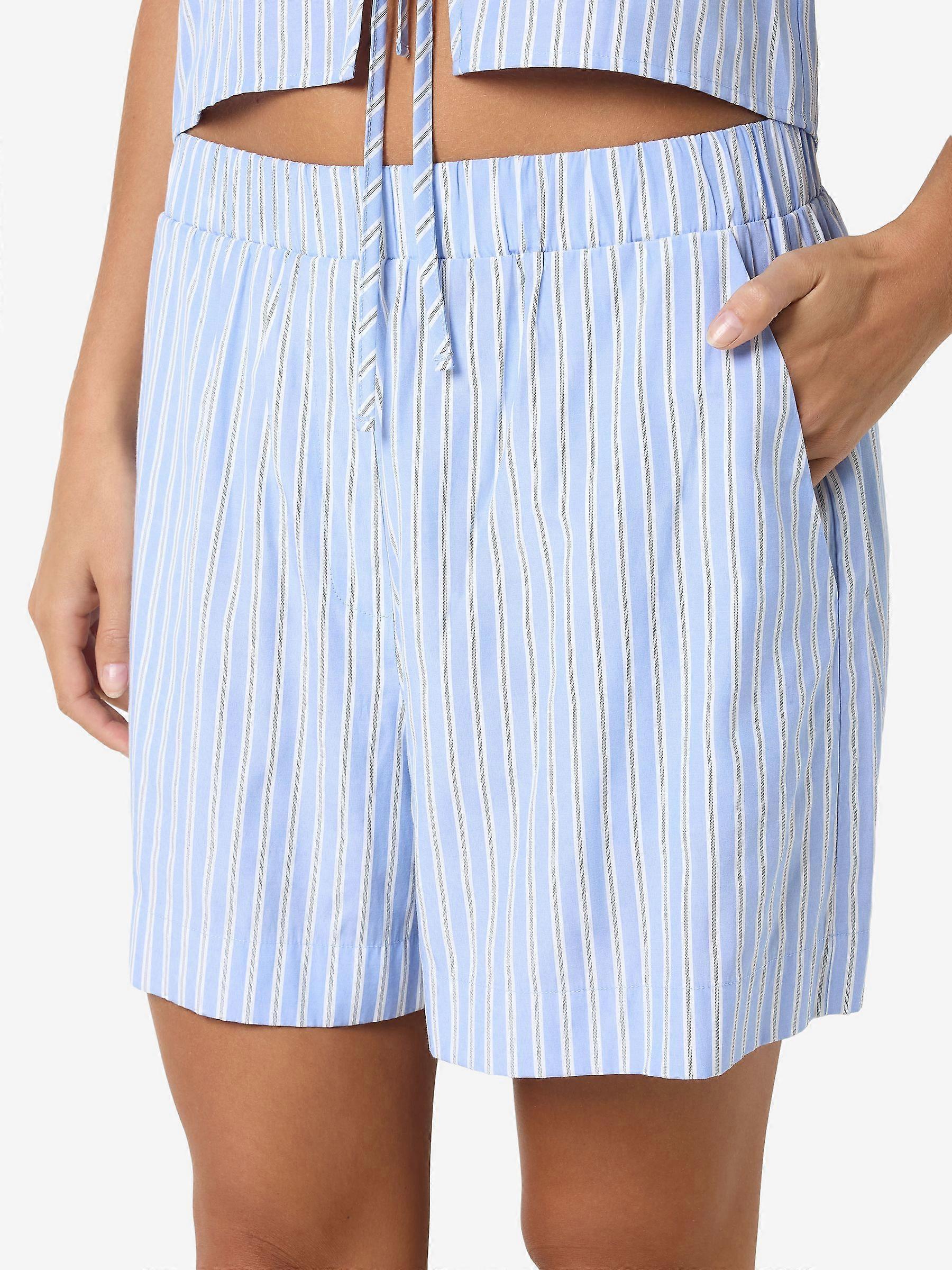 NOISY MAY Pantaloncini casual a righe con elastico in vita e patch logo