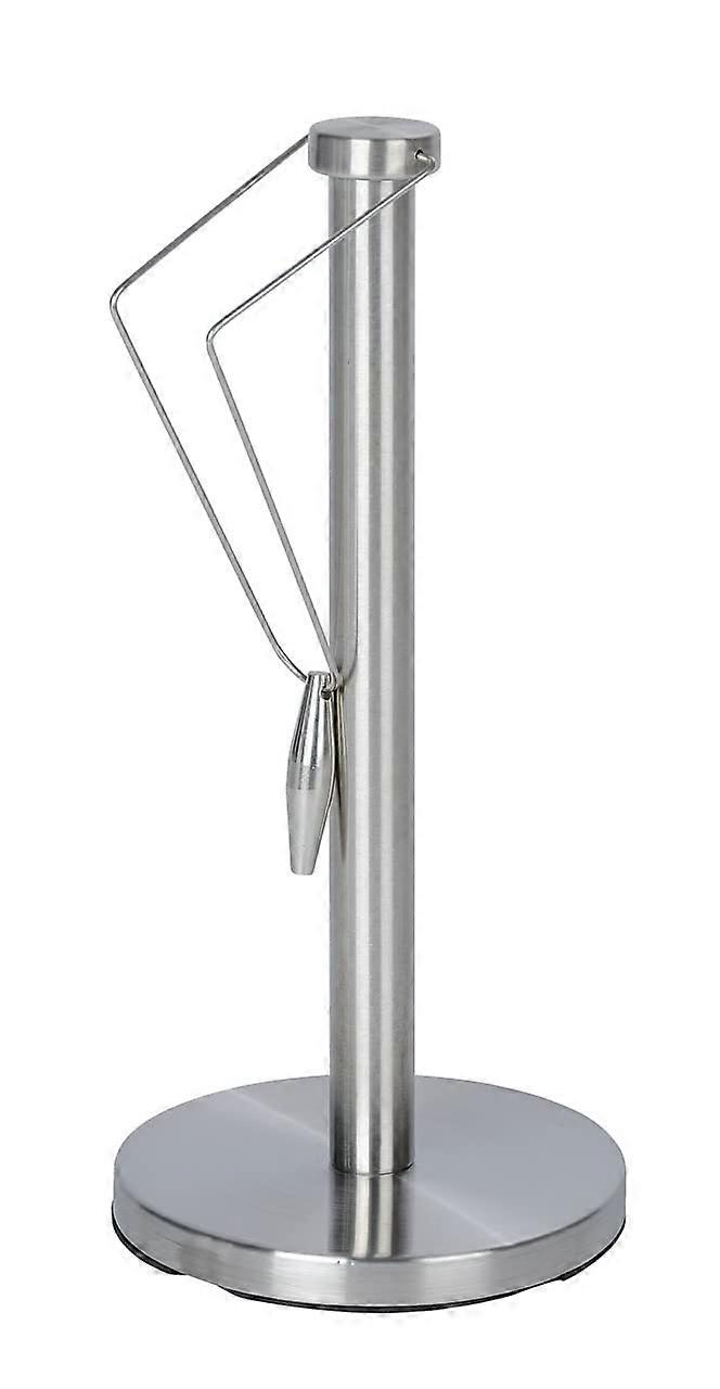 15x15x33cm Stainless Steel Kitchen Roll Holder with Non-Slip Base for Paper Towels and Easy Access