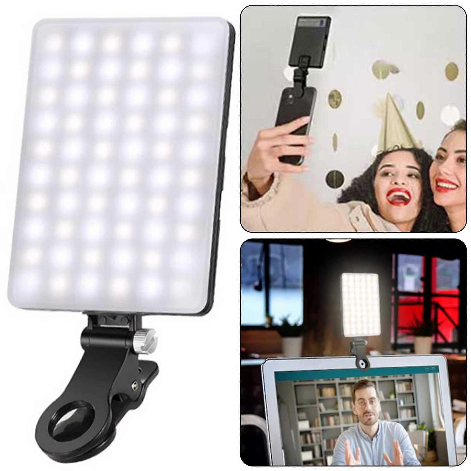 LED Clip Light for Mobile Phone Tablet Laptops 10 Brightness Levels LED Camera Light for Photography