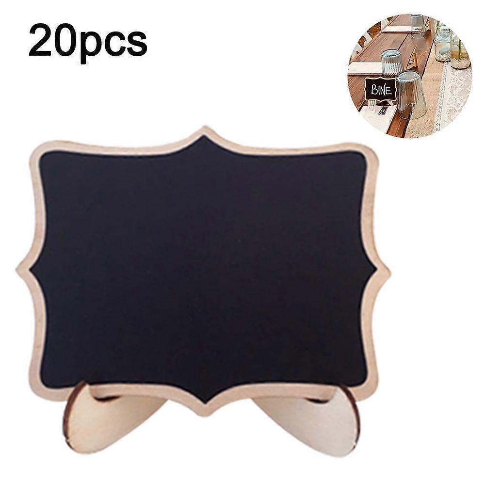 20 عبوة لافتات صغيرة من السبورة مع علامة الطباشير السائلة ، خشبية صغيرة