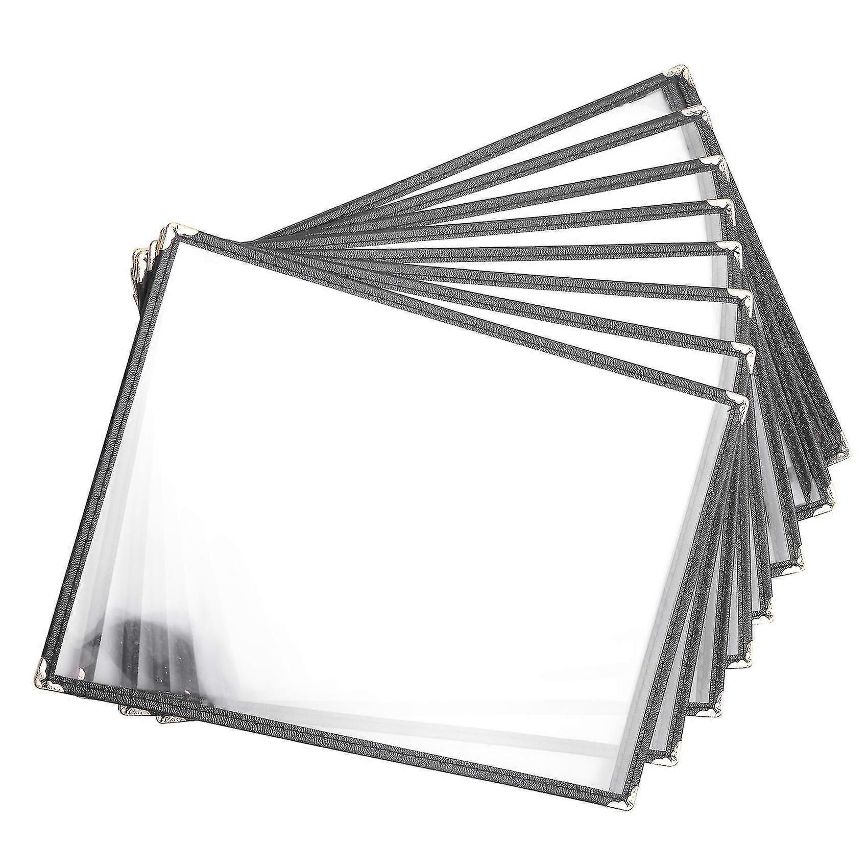 10 Pack Of Menu Covers - Single Page, 2 View, Fits 8.5 X 11 Inch Paper - Restrant Menu Covers