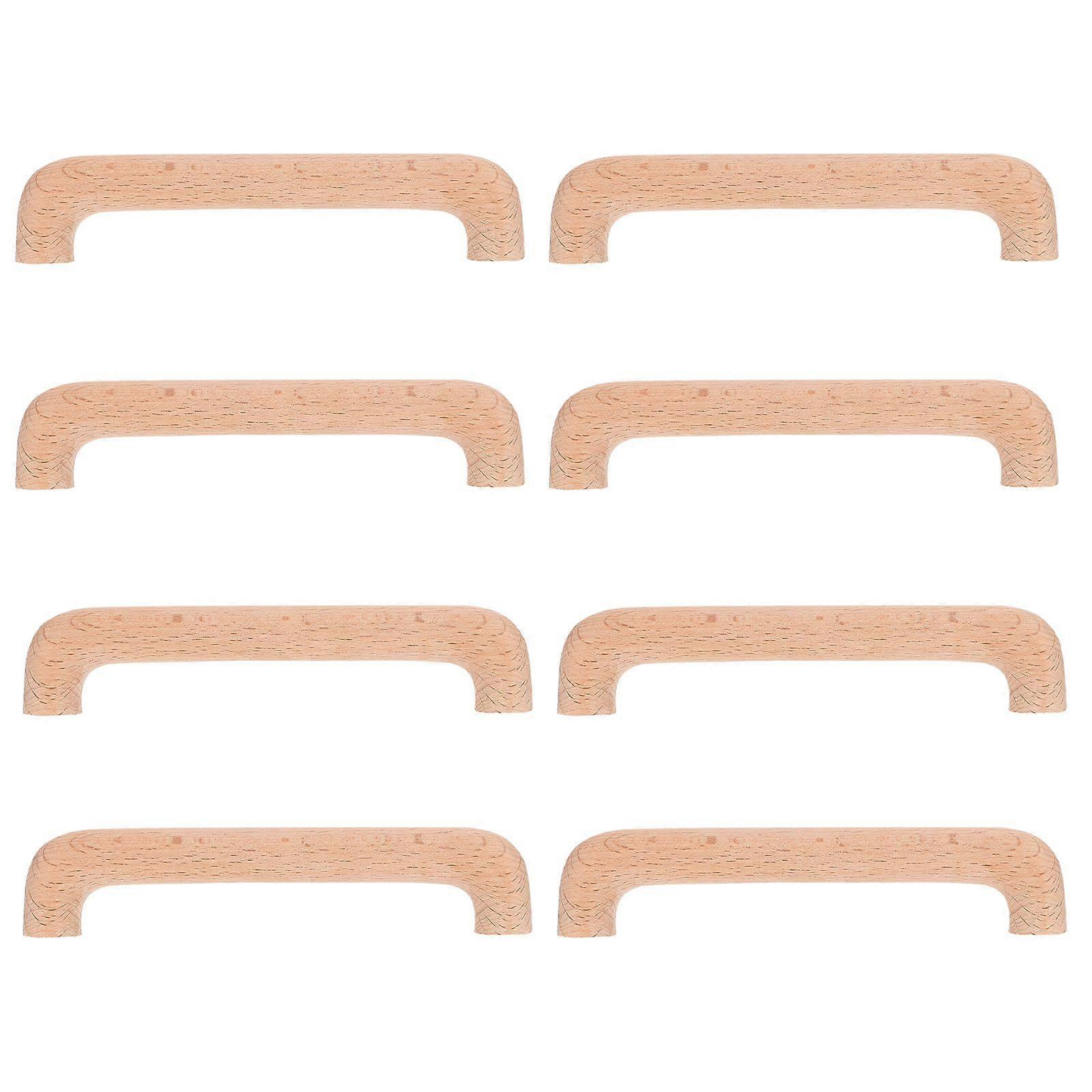 8pcs Wooden Door Handle Cabinet Knobs Door Handle Drawer Door Handle Knobs