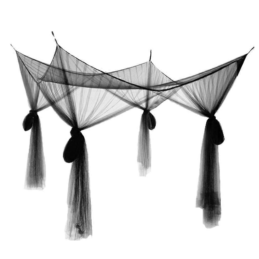 4 Post Bed Canopy Net Valance Drape Netting Single Double White