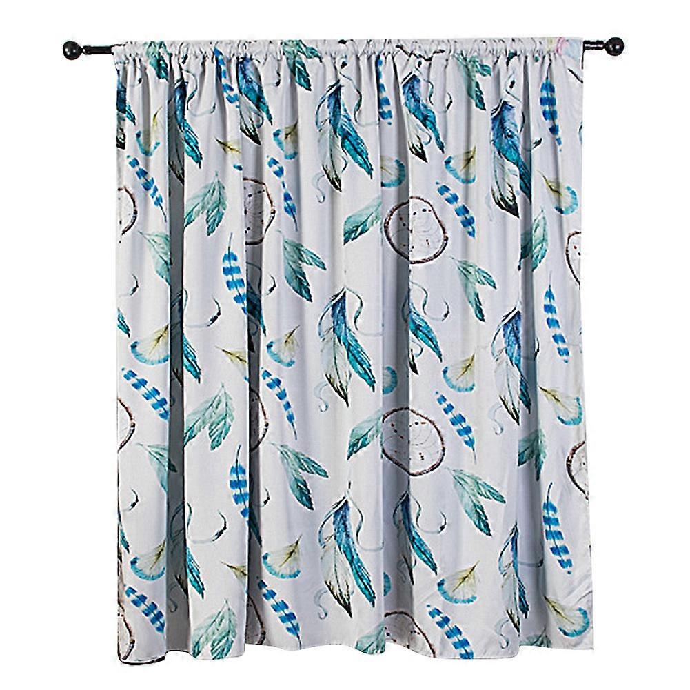 Feather and Bell Patterns Insulated Window Curtain Drapes 84 Inch Length, Energy Efficient Home Decor