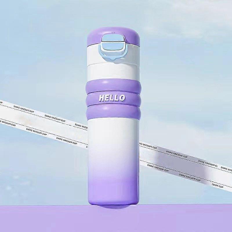 17oz Insulated Water Bottle,316 Stainless Steel Water Bottles,Double-Wall Thermos Water Bottle-Purple