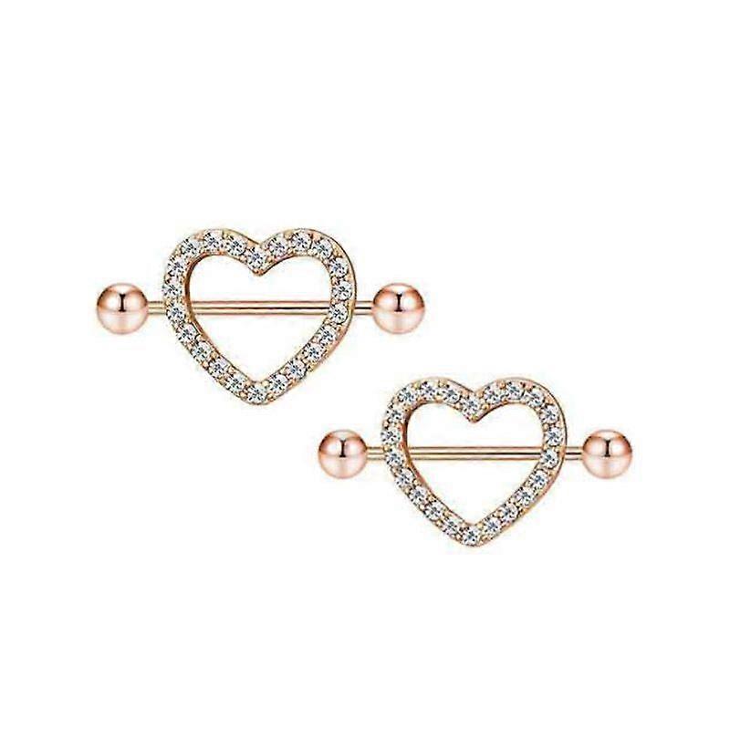 طبقتين الحلمة ثقب الحديد حلقات الحلمة القلب لحجر الراين الحلمة عشيق أفضل