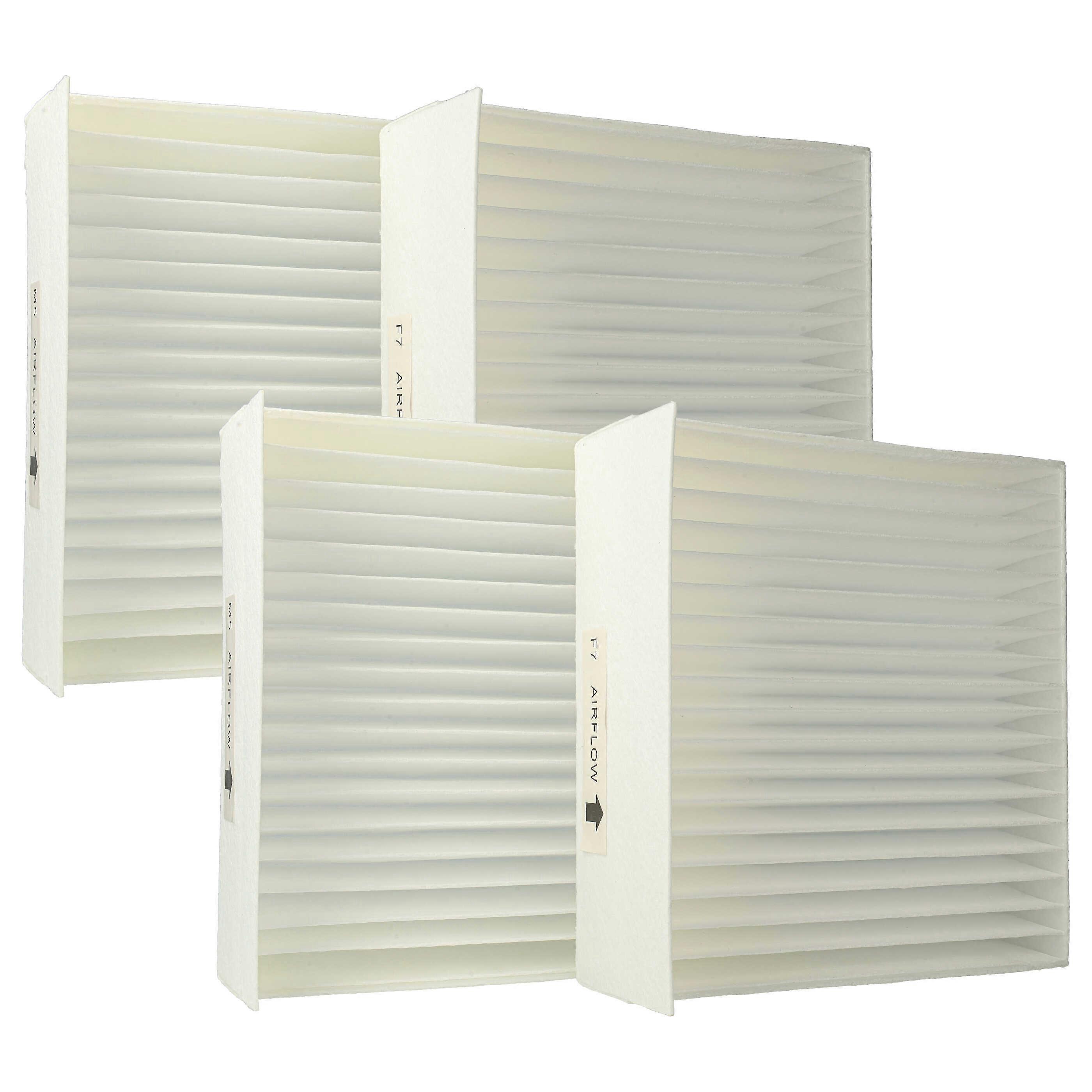 vhbw Set di filtri compatibile con Paul Climos 200, F 200 Basic, F 200 Unità di trattamento aria - Filtro aria M5 / F7 (4 pezzi), 17 x 17 x 4,5 cm, Bianco
