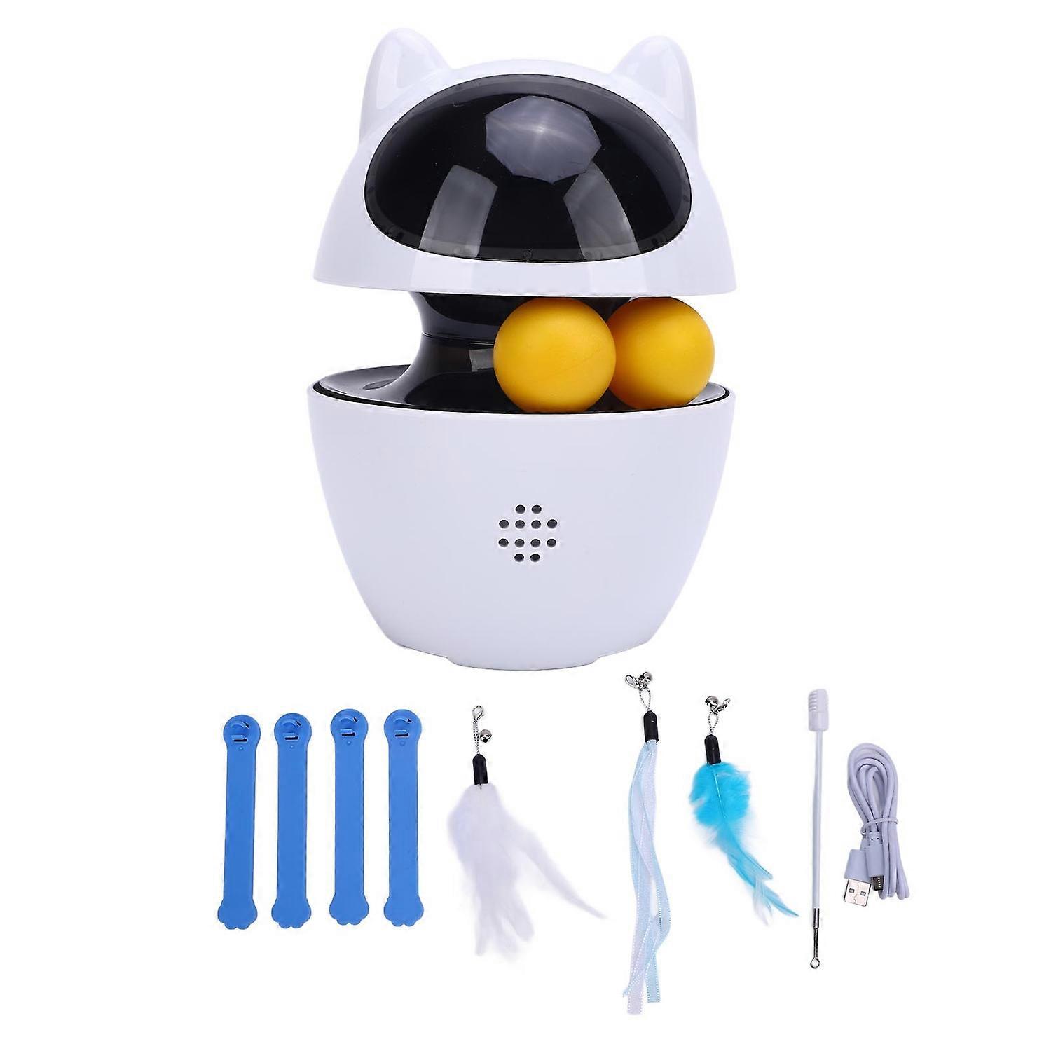 Interactive Cat Toy 3 Rotation Modes Smart Automatic Cat ExerciseToy for Multi Cat Homes
