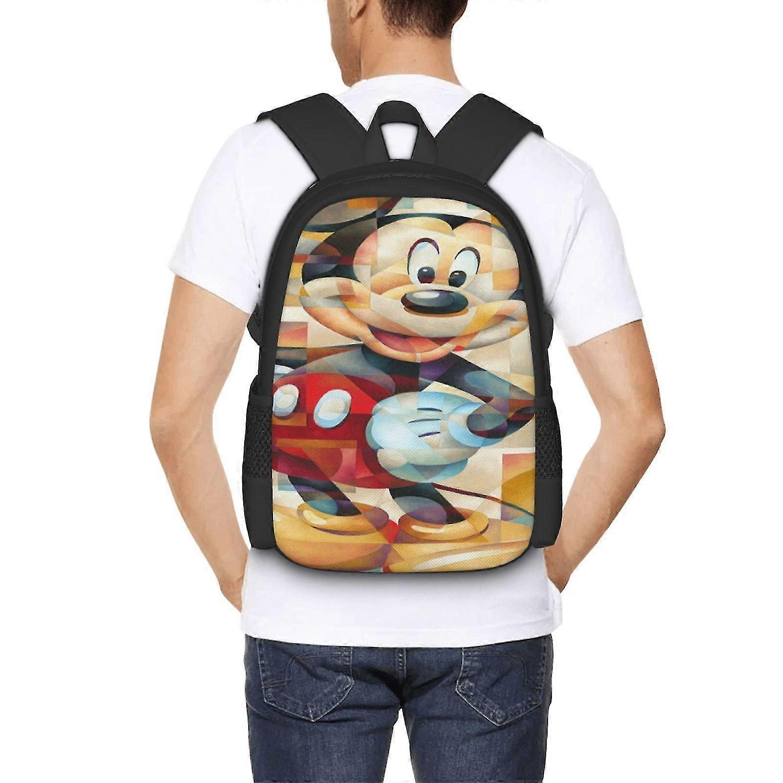 Backpack 1661HE Mickey Mouse Backpack Large Capacity Laptop Bag Lightweight Adjustable Straps Casual Large Capacity1661BE