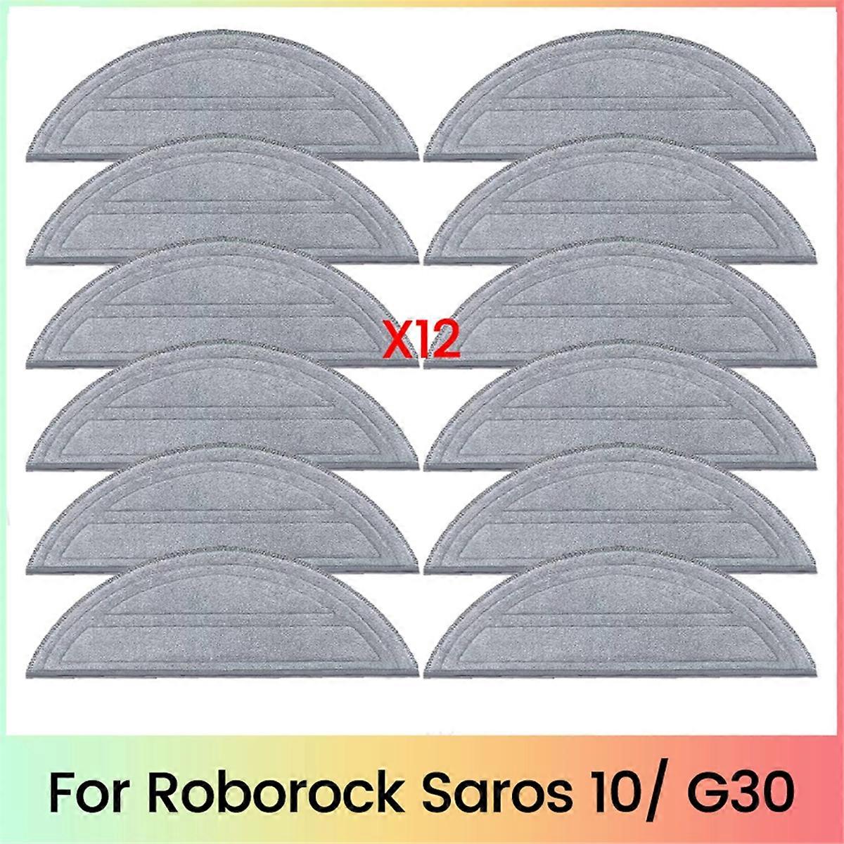 Mop Pads Replacement for Saros 10 / G30 Robot Vacuum 12PCS