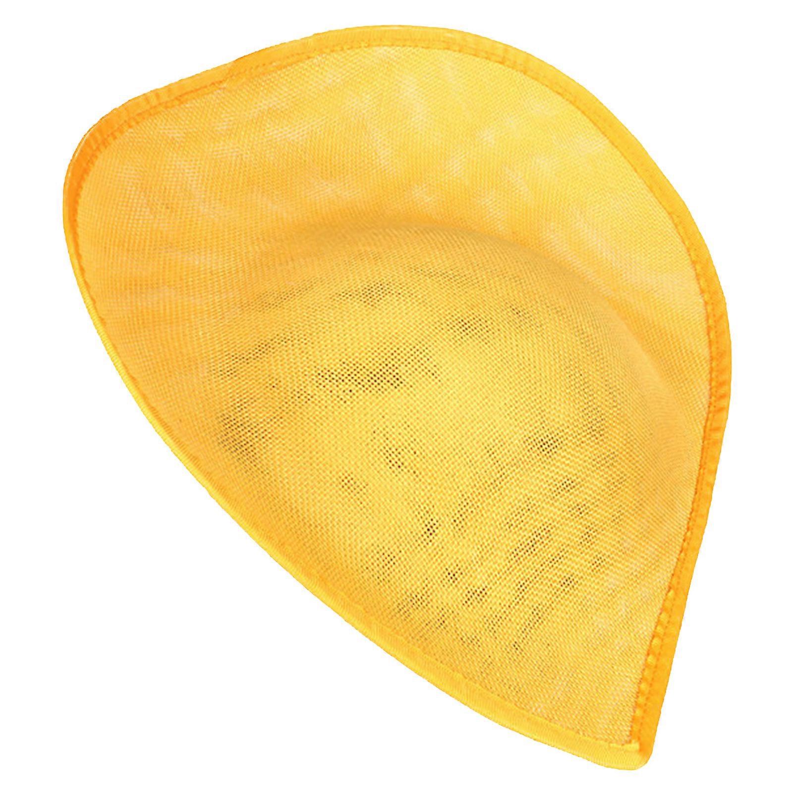 Fascinator Base Saucer DIY Teardrop Sinamay Hat Base Sinamay Saucer Upturned Brim Hat Base Sinamay Base Millinery Base Yellow