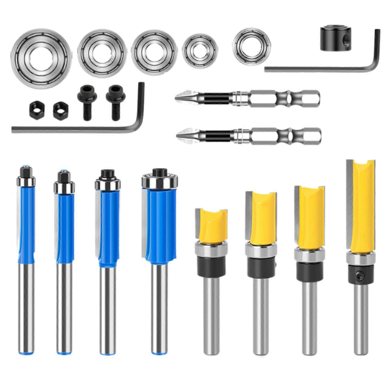 Flush Trim Bit With Bearing Routers Bit Woodworking Milling Cutter For Wood Bit End Milll Tool for Woodworking