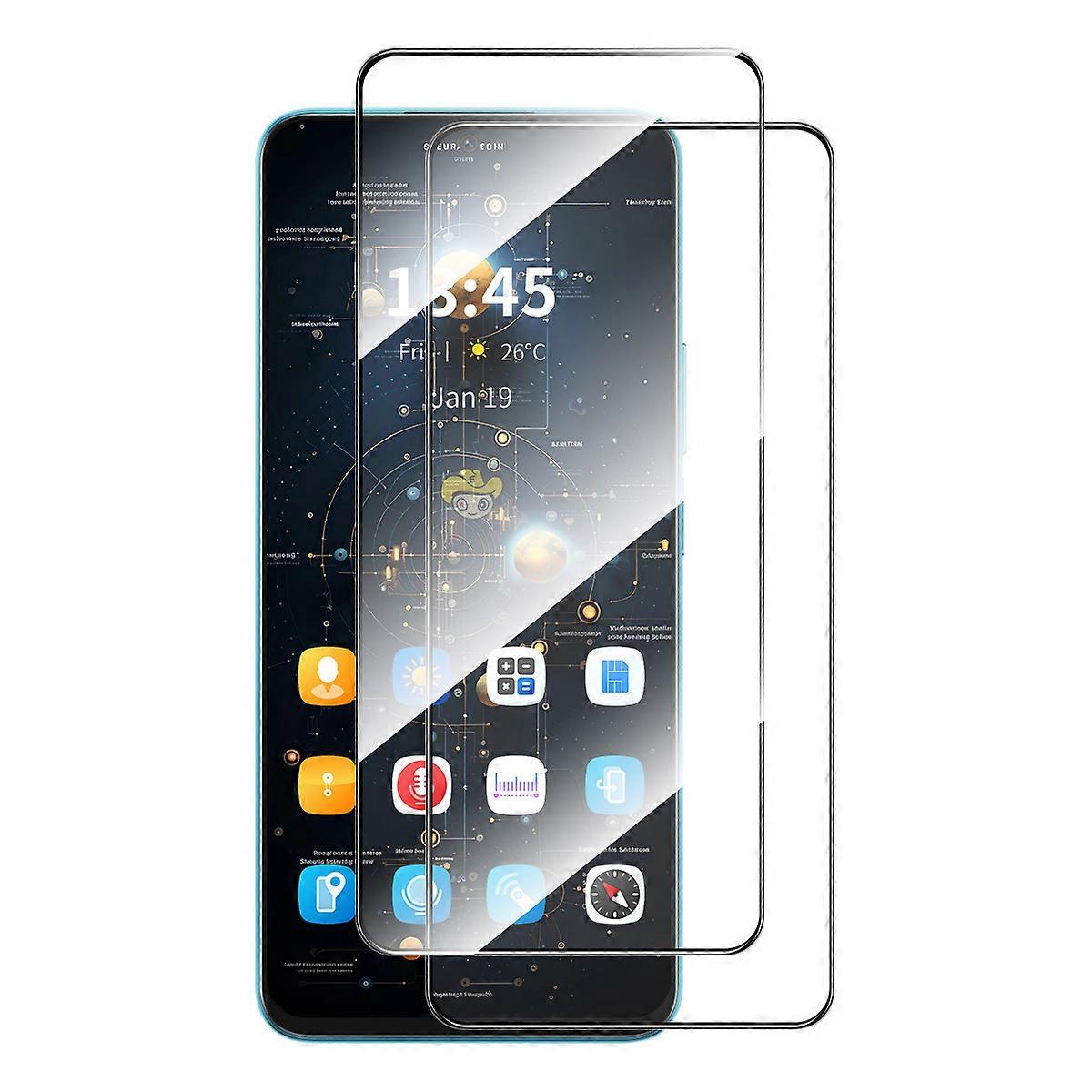 互換性:Honor 300 2PcsスクリーンプロテクターENKAY HAT PRINCE 9Hシルク印刷0.26mm強化ガラス