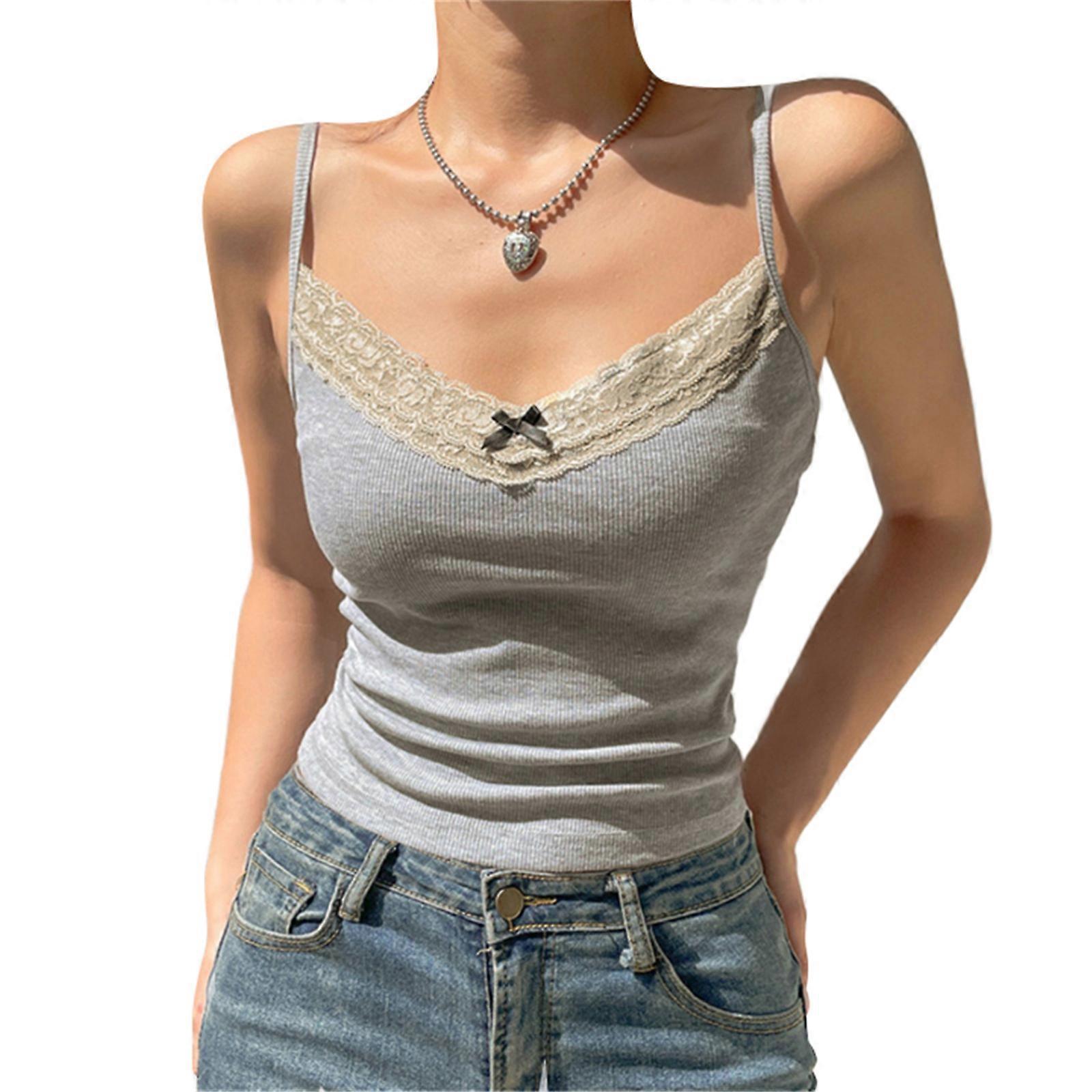 Camisoles Women Basic Undershirt Spaghetti Strap Tank Top  S