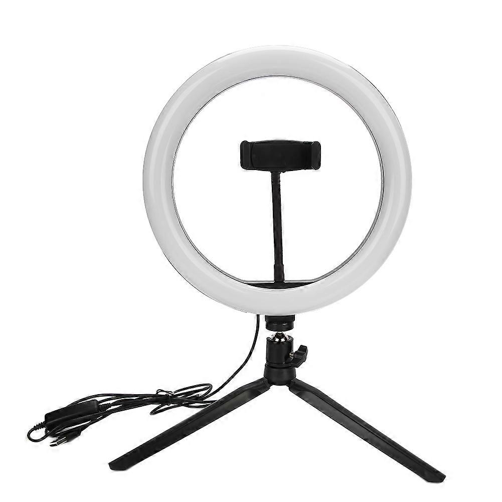 LED Desk Light Dimmable Live Streaming Selfie Tattoo Camera Ring Light with Mobile Rack