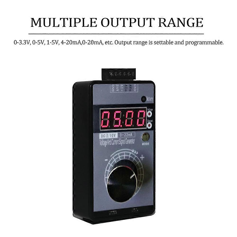 Portable High Accuracy 0-5V 0-10V 4-20mA Signal Generator Pocket Adjustable Voltage Current Simulator Calibrator