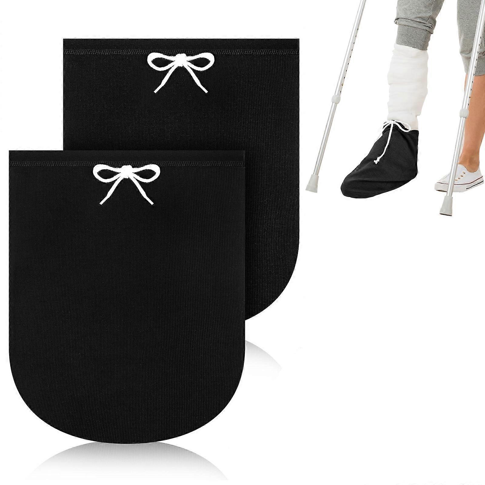 2PCS Cast Sock Cover Adjustable Drawstring for Foo Leg Ankle Wound Cast Protection Cover for Men Women