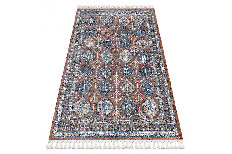 Modern carpet BELLE BG60A brown / pink Fringe