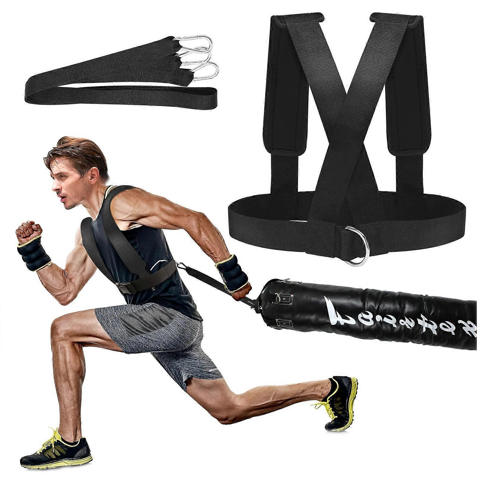 Sled Harness Workout Resistance and Assistance Trainer Physical Training Resistance Rope Kit Improving Speed, Stamina Strength and