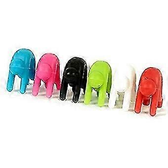 6 件锅盖支架硅胶，防溅盖升降器，用于平底锅和锅煮厨房过安全装置，随机颜色