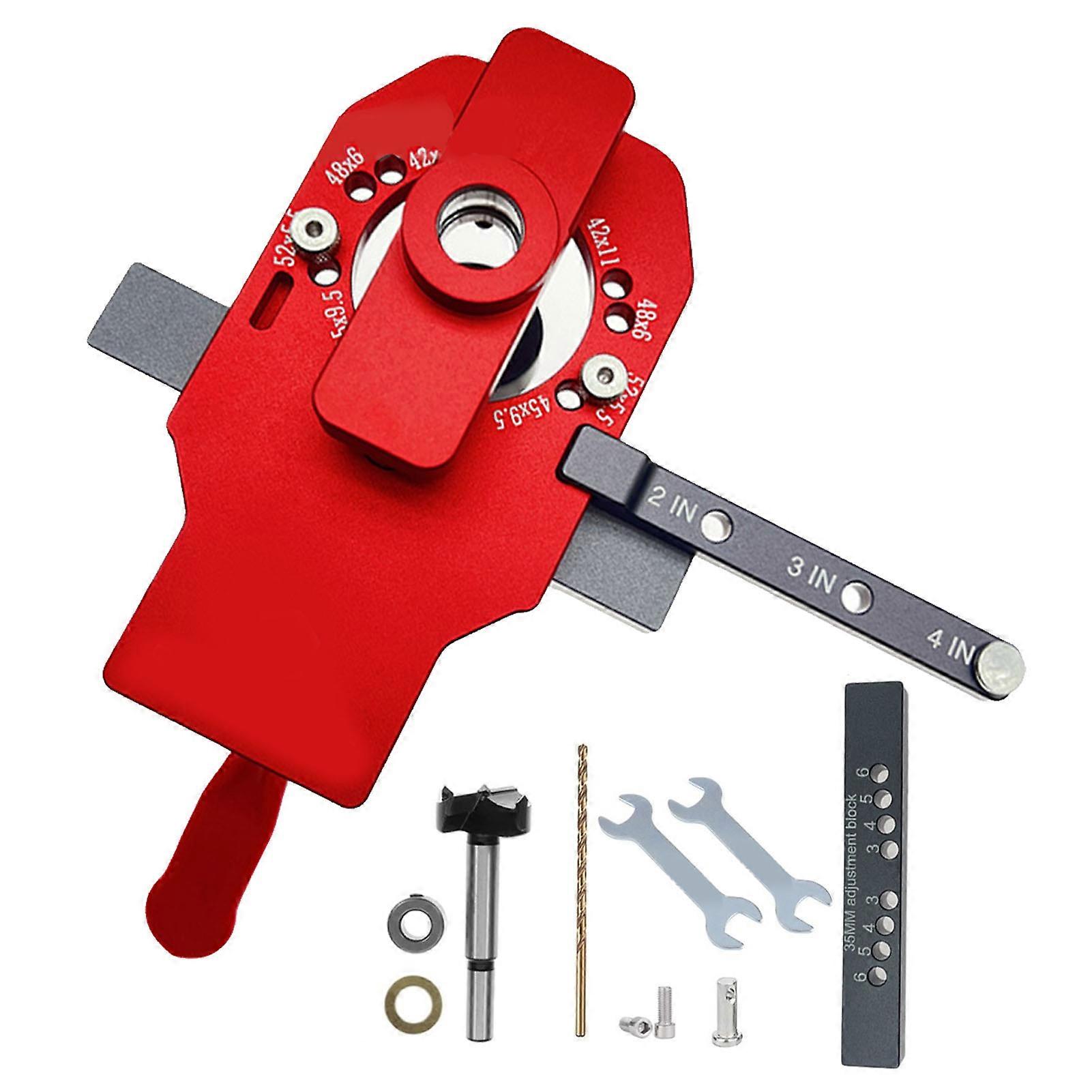 35mm Hinge Jig Drill Bit Kit Adjustable Cabinet Door Hinge Drilling Guide and Tools