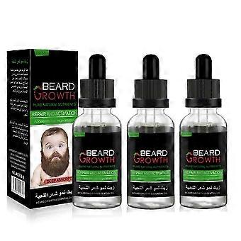 3 stuks nieuwe formule mannen baardgroei olie snelle baardgroei anti alopecia haaruitval producten