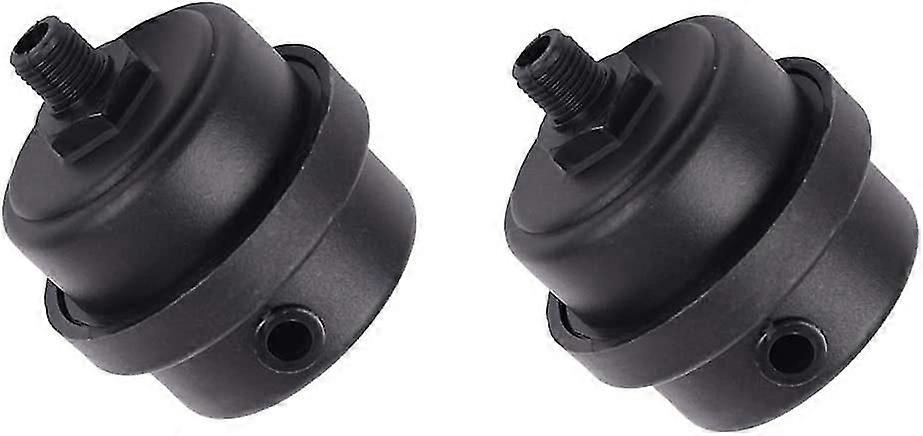 2 Pak luftkompressor lyddæmper filter Plasthus beholder Stempel lyddæmper til blæsere, luftkompressorer, kedler osv ( 1/4"pt 12mm)