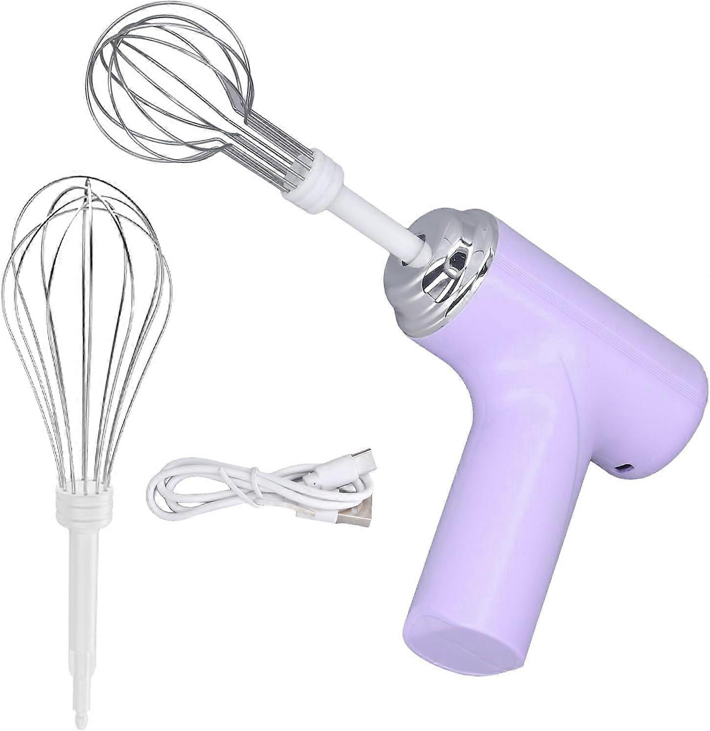 Cordless Electric Mixer, Portable Handheld Electric Mixer with 3 Speed Automatic Control, Suitable for Mixing Pretzels, Cakes, Eggs, Dough and More Fo